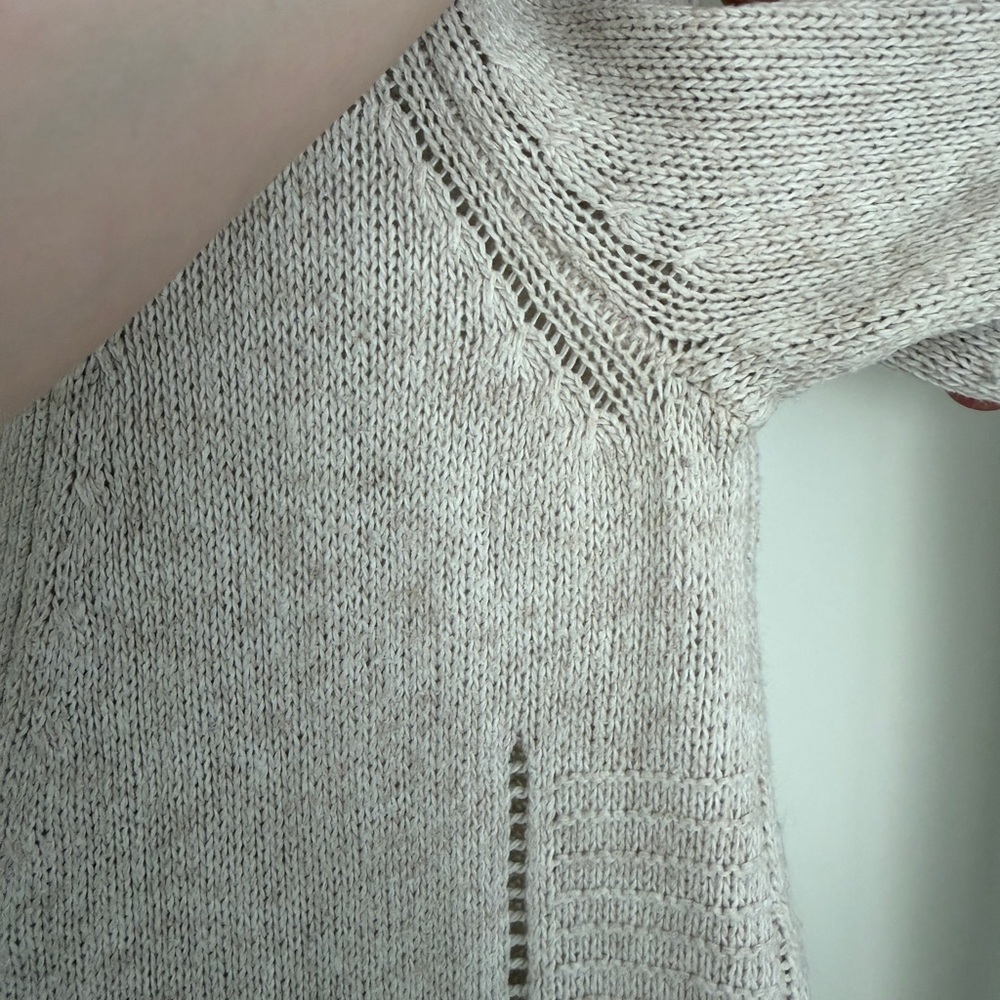Anthropologie MOTH Oatmeal Elin Cashmere Blend Cardigan - Picture 7 of 8